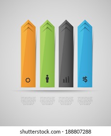 infographic template banners, chart with icons