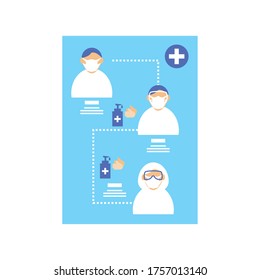 infographic template basic protective measures against the coronavirus vector illustration design