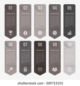 infographic template black 10 options
