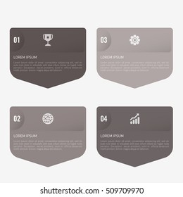 infographic template black 4 options