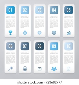 infographic template blue 10 options