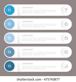 infographic template blue 6 options