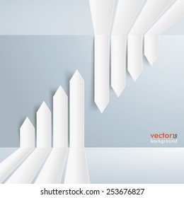 Infographic template with broken arrows on the gray background. Eps 10 vector file.