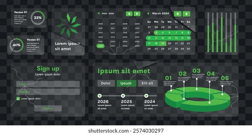 Infographic template with a broken glass effect. A design that really catches the eye. Suitable for presentations, web design, mobile applications and much more