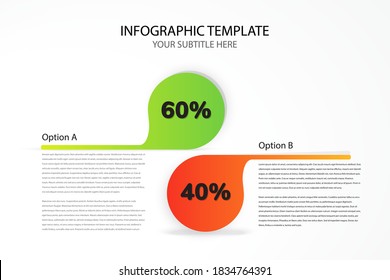 Plantilla infográfica - porcentaje de burbuja. 