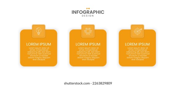 Infographic template for business. 3 options or steps concept. Can be used for presentation.