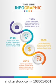 Infographic template for business with 4 steps. Timeline diagram, Roadmap process chart. Vector infographic.