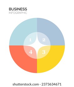 Infographic template for business. 4 Steps Modern Timeline diagram, presentation vector infographic. Infographic with circle. Percentage ratio. Percentages. Colorful