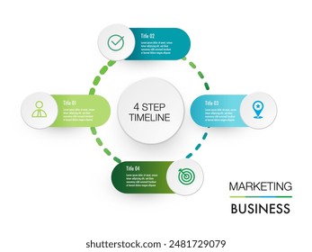  Infographic template for business 4 Steps processes for Business concept