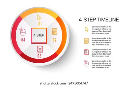 Infographic template for business 4 Steps processes for Business concept	
