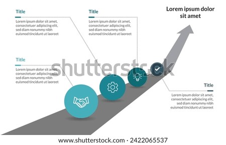 Infographic template for business. 4 Steps Modern Timeline diagram with road journey concept, presentation vector infographic.