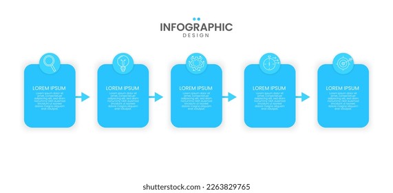 Infographic template for business. 5 options or steps concept. Can be used for  presentation.