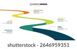 Infographic template for business. 5 Steps Modern milestone diagram with road journey concept, presentation vector infographic.