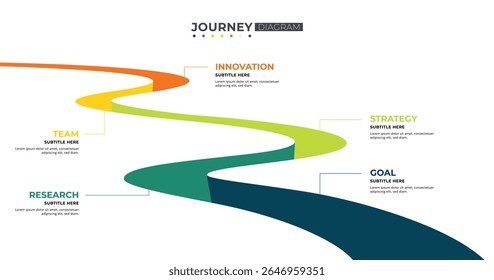 Infographic template for business. 5 Steps Modern milestone diagram with road journey concept, presentation vector infographic.