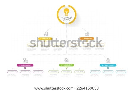 Infographic template for business. 5 Steps Modern Mindmap diagram with topics, presentation vector infographic.