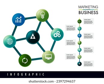 Infographic template for business 6 step option hexagon modern design planning, data, strategy, diagram, vector infographic easily change title to use for presentation data report or progress