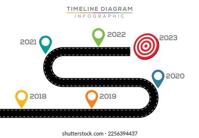 Plantilla de infografía para empresas. 6 Pasos Calendario moderno de diagrama de línea de tiempo con temas anuales, infografía de vector de presentación.