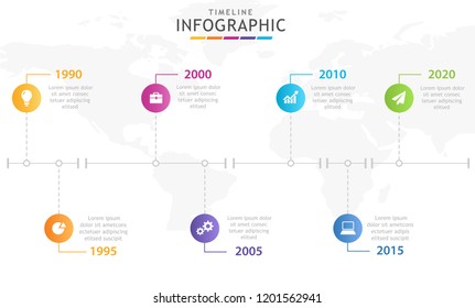 Infographic template for business. 7 steps Modern Timeline diagram, presentation vector infographic.