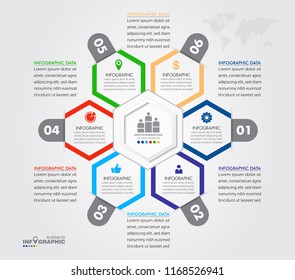 Infographic template for business.  abstract banner element. 
6-step concept. can be used web design or presentation. 
vector illustration background