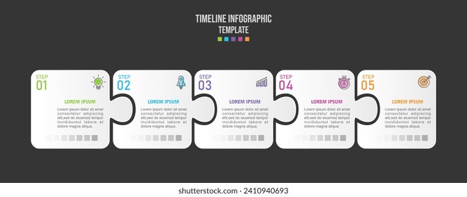 Infographic template for business. Circle abstract diagram with steps. presentation vector infographic.