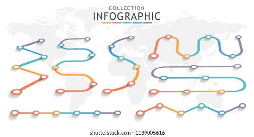 Infographic template for business. Colorful Roadmap diagram collection. Presentation vector infographic.
