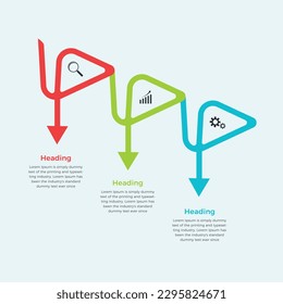 Infographic template business concept with 3 steps. Vector infographic label design template 3 options. Business infographic design template 