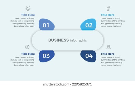 Infographic template business concept with 4 steps. Vector infographic label design template 4 options. Business infographic design template 