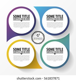 Infographic template. Business concept with 4 options. Vector illustration