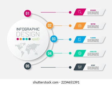 Infographic template business concept with diagram.