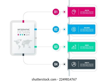 Infographic template business concept with diagram.