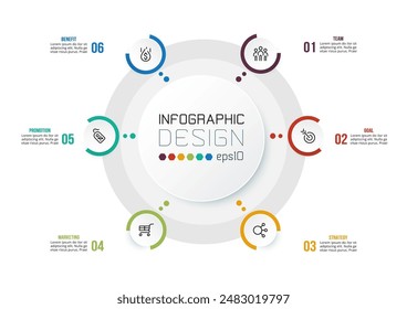 Infographic template business concept with diagram.