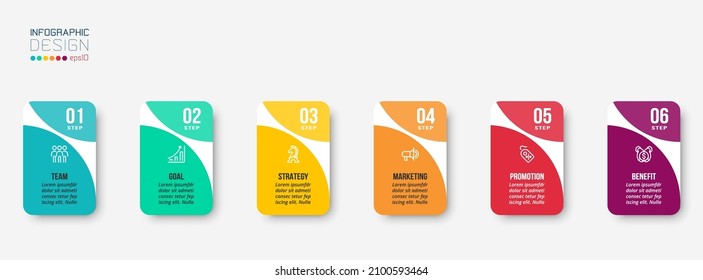 Infographic template business concept  with step.