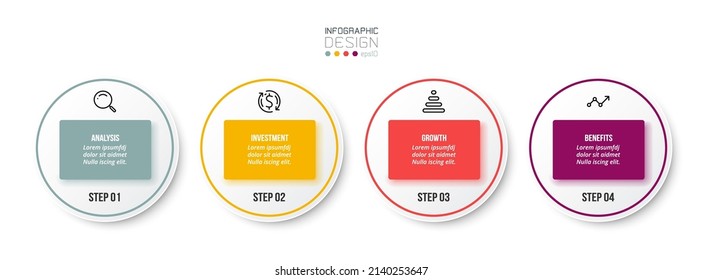 Infographic template business concept with step.