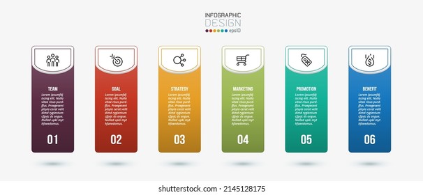 Infographic template business concept with step.