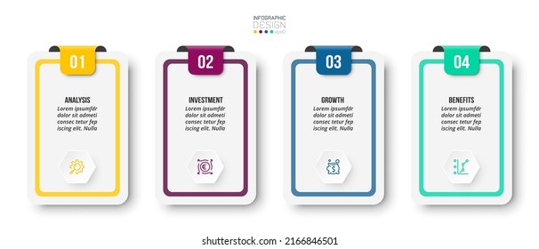 Infographic template business concept with step.
