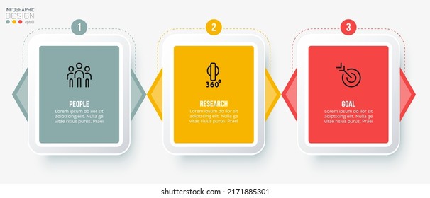 Infographic template business concept with step.