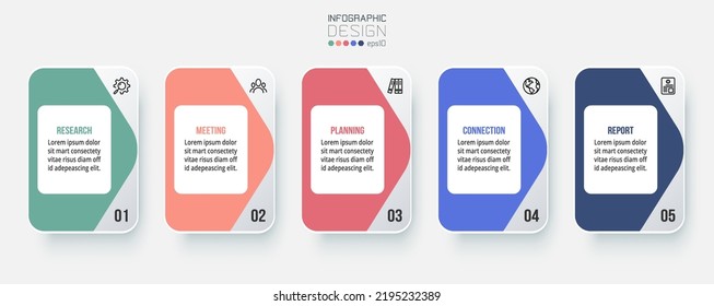 Infographic template business concept with step.