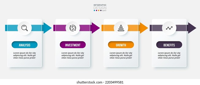 Infographic template business concept with step.