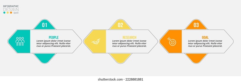 Infographic template business concept with step.