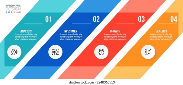 Infographic template business concept with step.