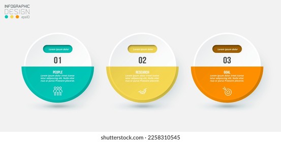 Infographic template business concept with step.