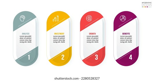 Infographic template business concept with step.
