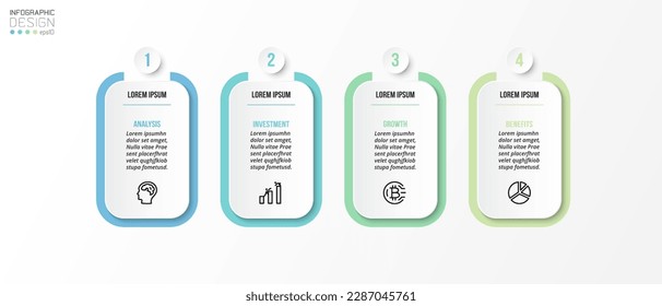 Infographic template business concept with step.