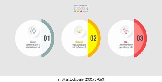 Infographic template business concept with step.