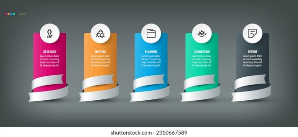 Infographic template business concept with step.
