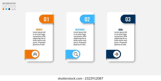 Infographic template business concept with step.