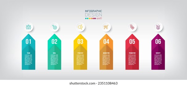 Infographic template business concept with step.