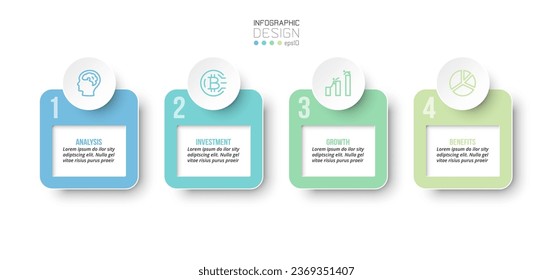 Infographic template business concept with step.