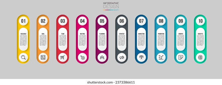 Infographic template business concept with step.