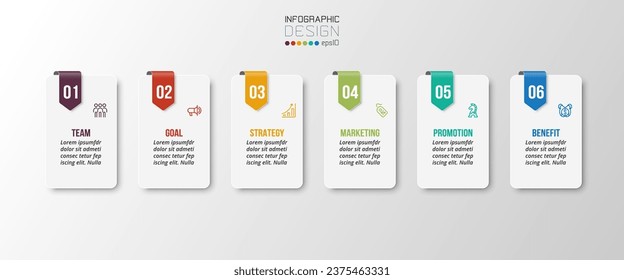 Infographic template business concept with step.